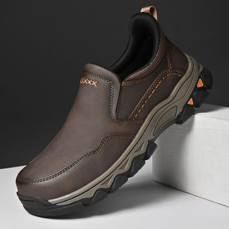 ⏰Last Day!45% OFF 🔥Men's Genuine Leather Slip-On Walking Shoes - Easy On, Comfortable All Day