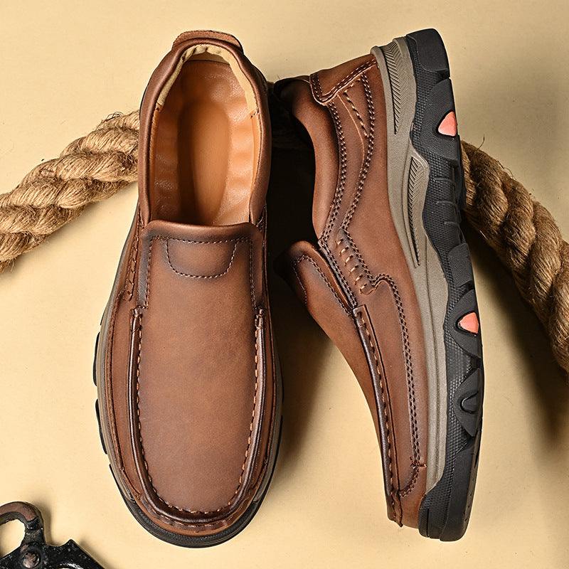 Ridgeborneo TimberCross Leather Slip-On