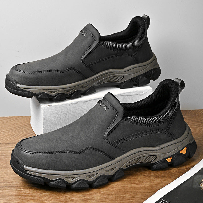 ⏰Last Day!45% OFF 🔥Men's Genuine Leather Slip-On Walking Shoes - Easy On, Comfortable All Day