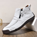 Ridgeborneo® StoneTrail Leather Side-Zip Ankle Boots