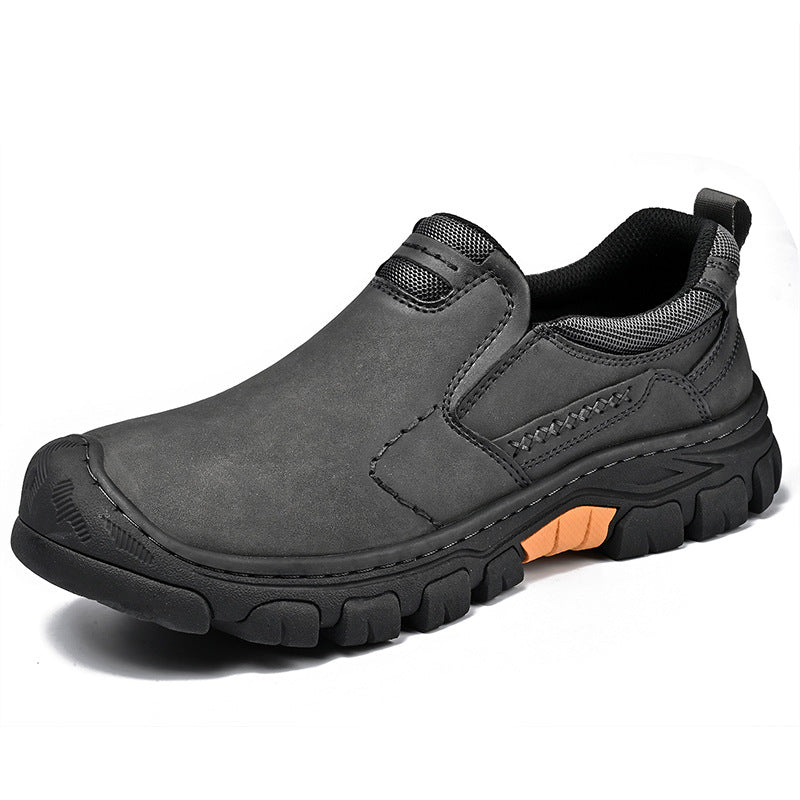 Ridgeborneo AshPeak Outdoor Leather Slip-On Shoes