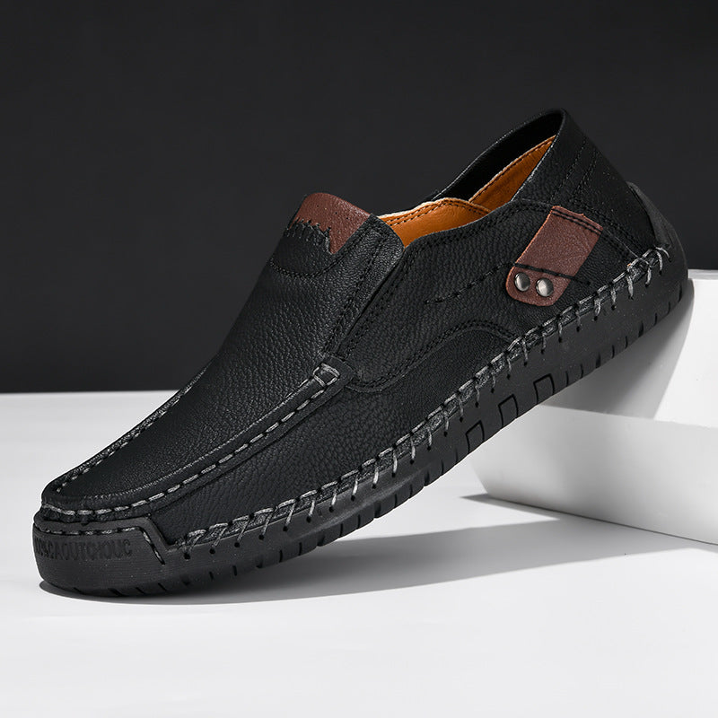 Ridgeborneo® Hand-Stitched Slip-On Walking Shoes