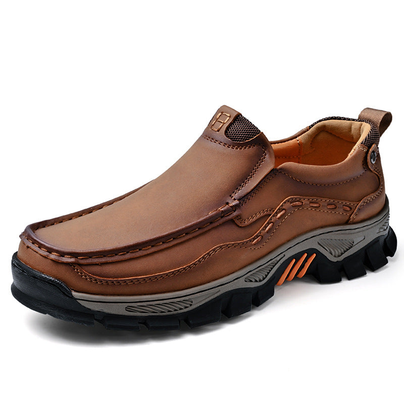 Usacobbler TerraGrip Moc Toe Leather Walking Shoes