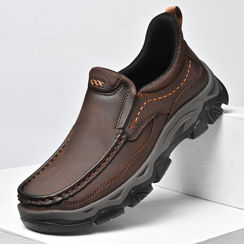 Ridgeborneo Darkwood Traverse Leather Slip-On