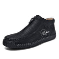 Ridgeborneo Hand-Stitched Zip-Up Casual Shoes