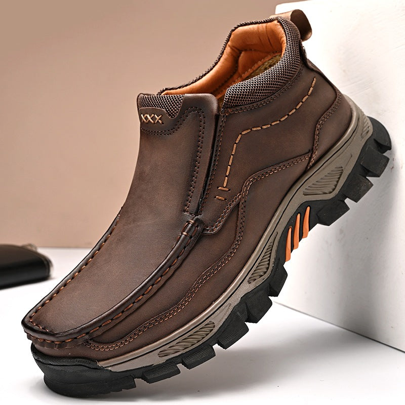 Usacobbler CanyonStride Rugged Leather Slip-On