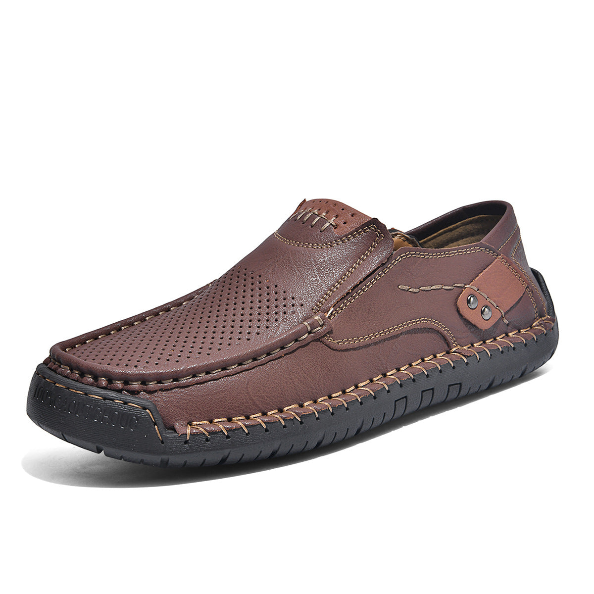 Ridgeborneo® Hand-Stitched Slip-On Walking Shoes