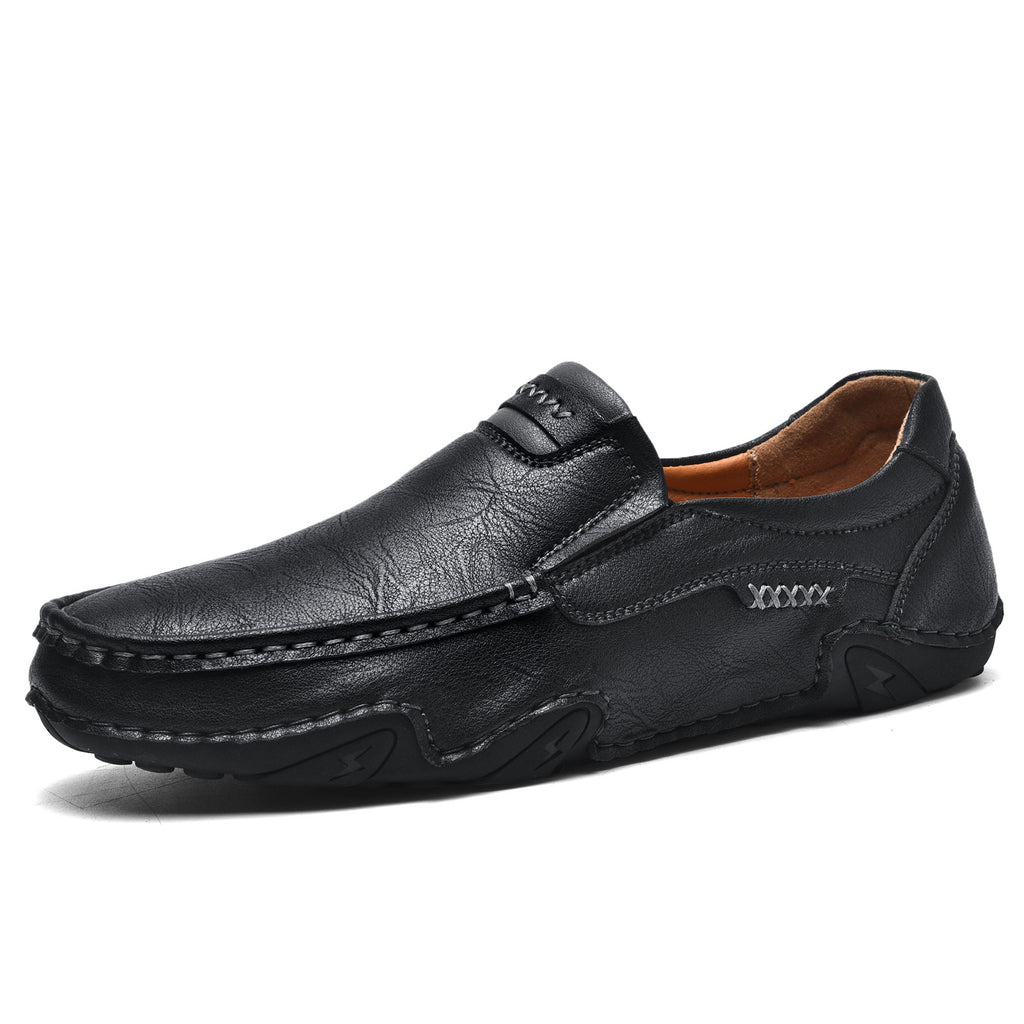Ridgeborneo Hand-Stitched Casual Slip-On Loafers