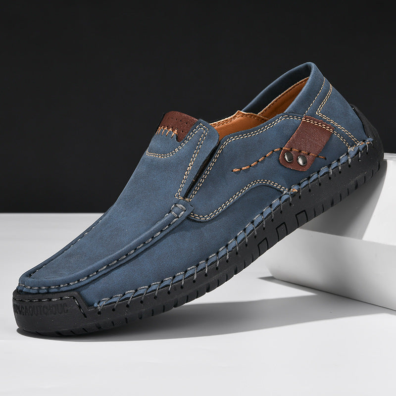Ridgeborneo® Hand-Stitched Slip-On Walking Shoes