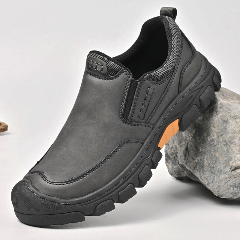 Ridgeborneo AshPeak Outdoor Leather Slip-On Shoes