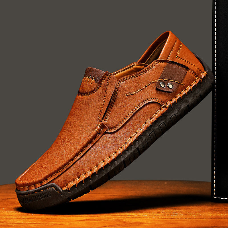 Ridgeborneo® Hand-Stitched Slip-On Walking Shoes