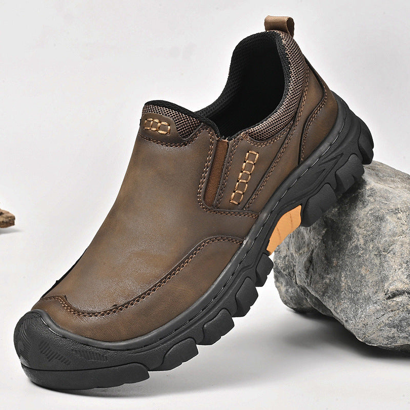 Ridgeborneo AshPeak Outdoor Leather Slip-On Shoes