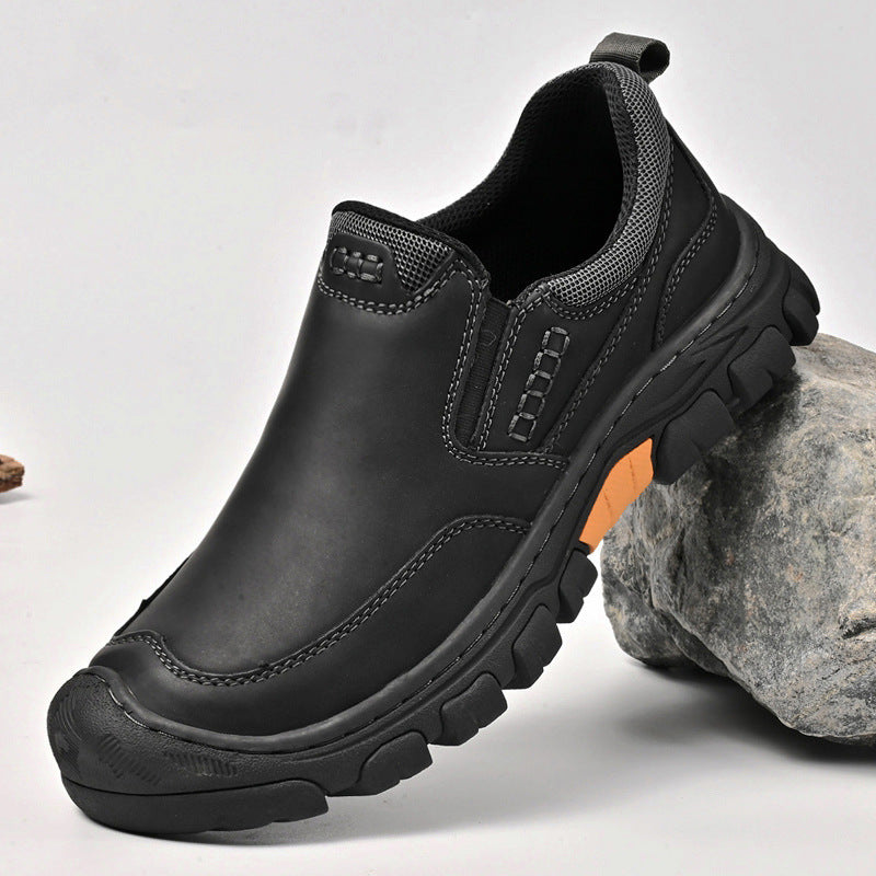 Ridgeborneo AshPeak Outdoor Leather Slip-On Shoes