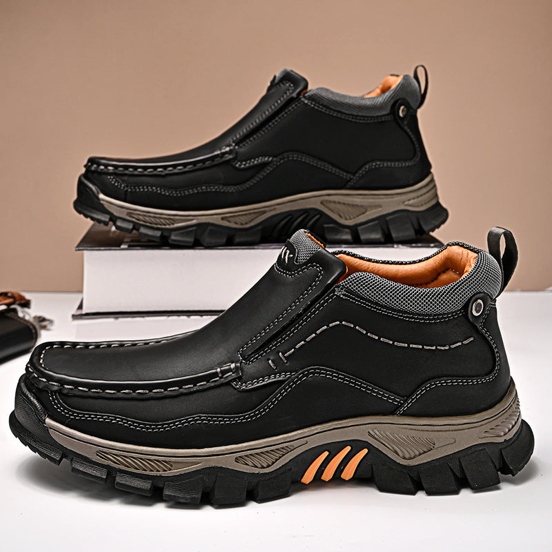 Ridgeborneo CanyonStride Rugged Leather Slip-On