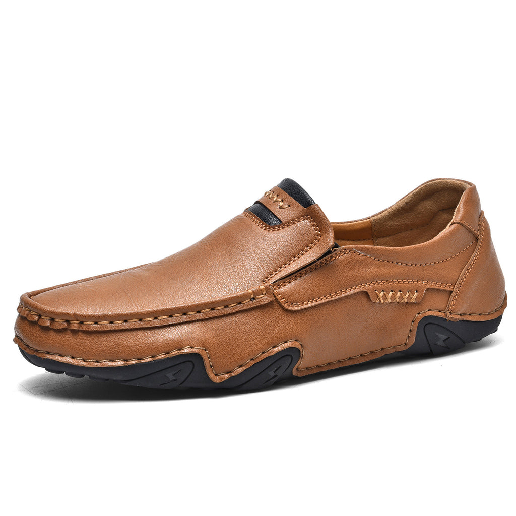 Ridgeborneo Hand-Stitched Casual Slip-On Loafers