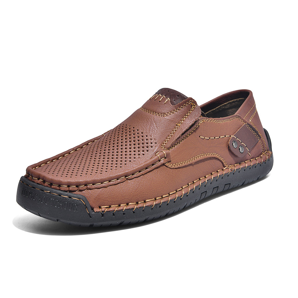 Ridgeborneo® Hand-Stitched Slip-On Walking Shoes