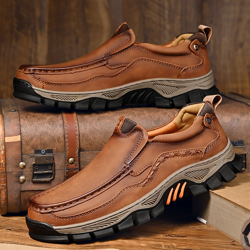 Ridgeborneo TerraGrip Moc Toe Leather Walking Shoes