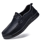 Ridgeborneo Men’s Hand-Stitched Slip-On Walking Shoes