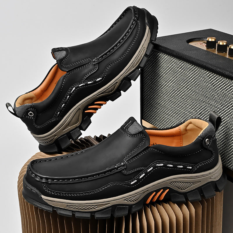 Ridgeborneo TerraGrip Moc Toe Leather Walking Shoes