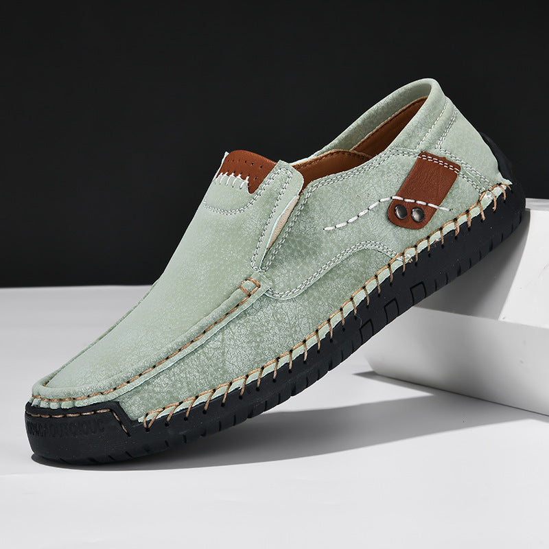 Ridgeborneo® Hand-Stitched Slip-On Walking Shoes
