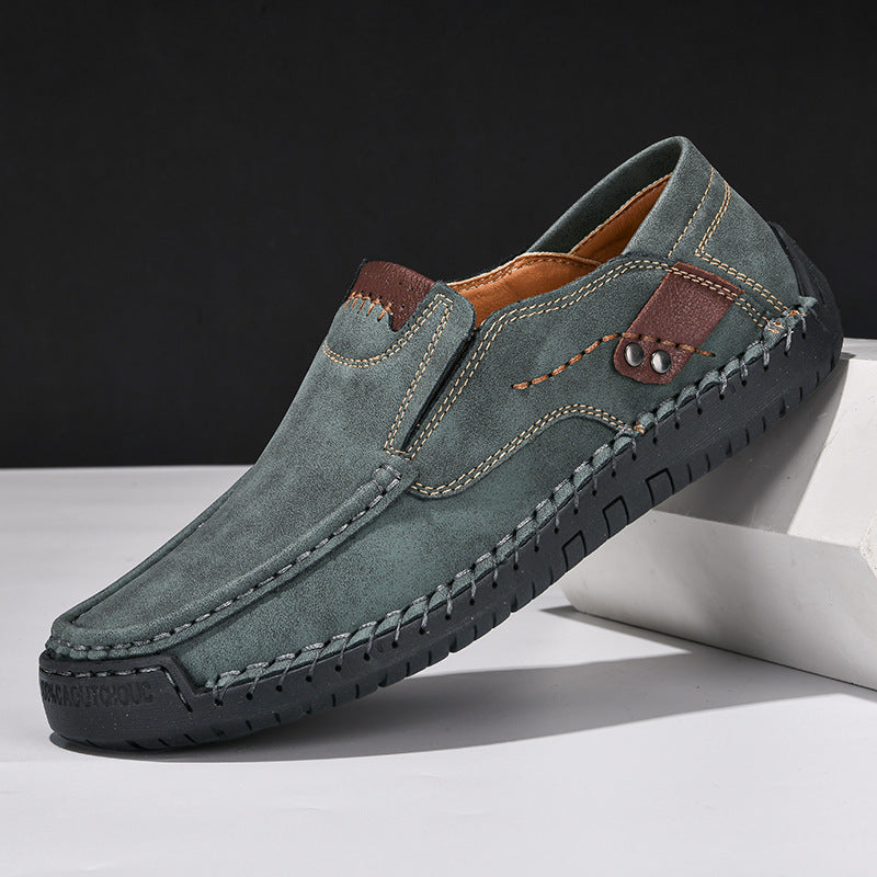 Ridgeborneo® Hand-Stitched Slip-On Walking Shoes