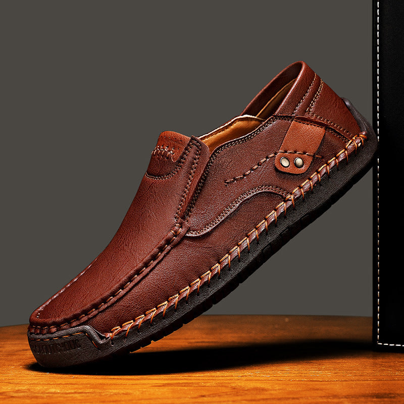 Ridgeborneo® Hand-Stitched Slip-On Walking Shoes