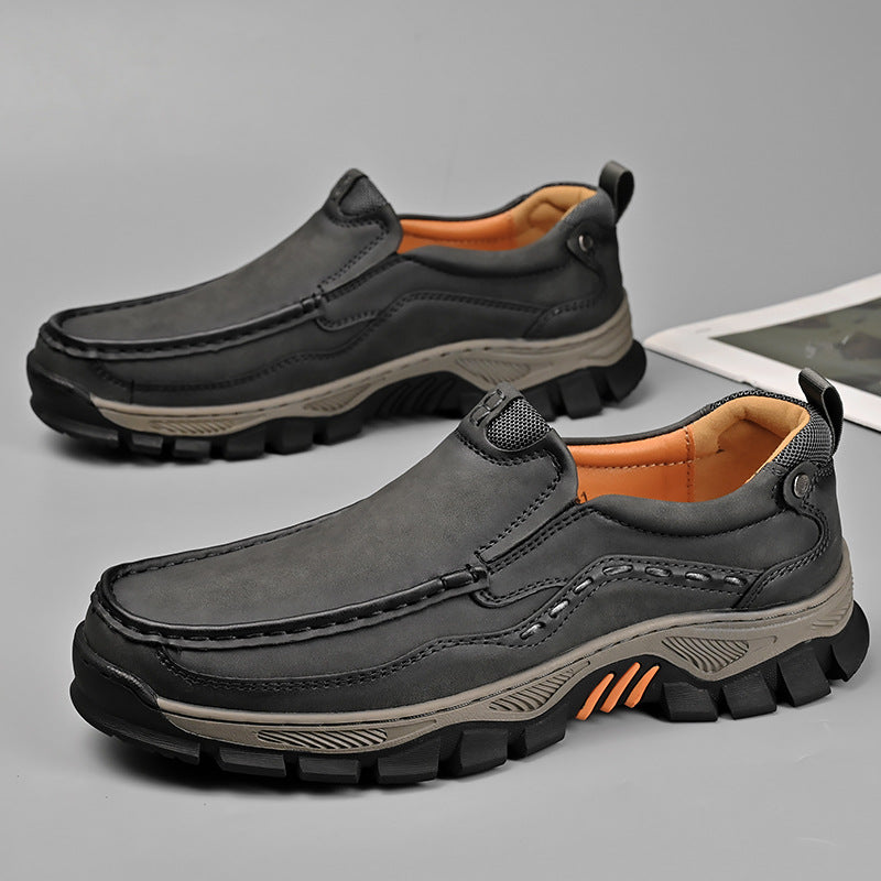 Usacobbler TerraGrip Moc Toe Leather Walking Shoes