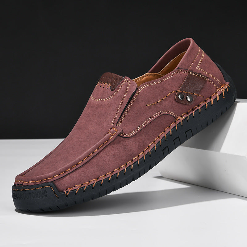 Ridgeborneo® Hand-Stitched Slip-On Walking Shoes